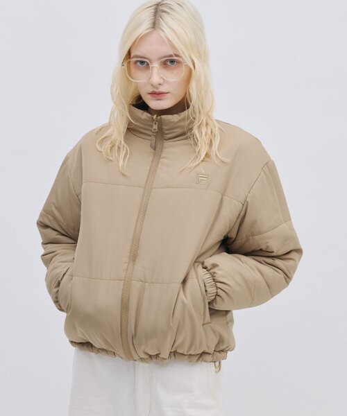FILA（フィラ）の「【 FILA 別注 】リバーシブル中綿ジャケット（ブルゾン・レディース・ベージュ/ブラック・LARGE/MEDIUM）」の4枚目の写真