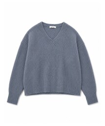 Relaxy Rich フォックスブレンド Vネックニット