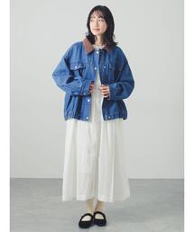 Samansa Mos2（サマンサ モスモス）の「コーデュロイ襟デニムブルゾン（ブルゾン）」