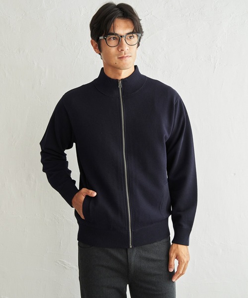 ikka(イッカ)の「ALLシーズンニットジップアップ(ニット/セーター・メンズ・ネイビー/カーキ/グレー/ブラック・XL/L/M)」の4枚目の写真