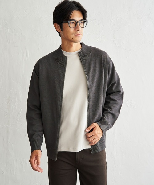 ikka(イッカ)の「ALLシーズンニットジップアップ(ニット/セーター・メンズ・ネイビー/カーキ/グレー/ブラック・XL/L/M)」の3枚目の写真