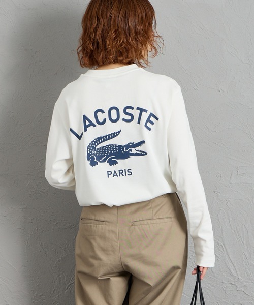 LACOSTE（ラコステ）の「[LACOSTE/ラコステ] バックプリント ヘビーオンスTシャツ（Tシャツ/カットソー・レディース・ブラウン/ブラック/ホワイト・2/5/4/3）」の10枚目の写真