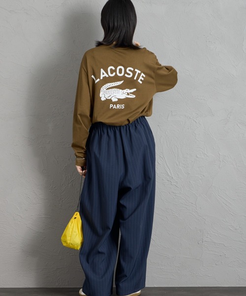 LACOSTE（ラコステ）の「[LACOSTE/ラコステ] バックプリント ヘビーオンスTシャツ（Tシャツ/カットソー・レディース・ブラウン/ブラック/ホワイト・2/5/4/3）」の22枚目の写真