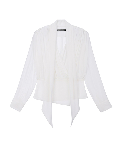 PROJECT WAVE(プロジェクトウェーブ)の「Laurent Blouse (3color)(シャツ/ブラウス・レディース・アイボリー/Beige/ブラック・FREE)」の1枚目の写真