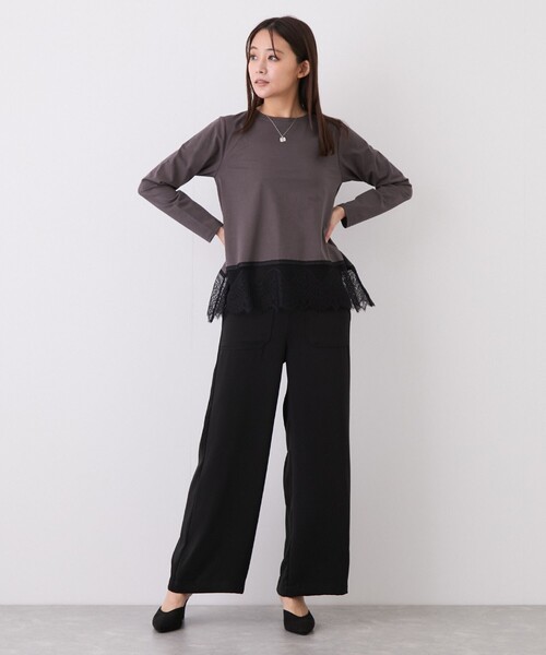 Jayro(ジャイロ)の「裾レース長袖プルオーバー(Tシャツ/カットソー・レディース・チャコールグレー/ブラック・M)」の15枚目の写真