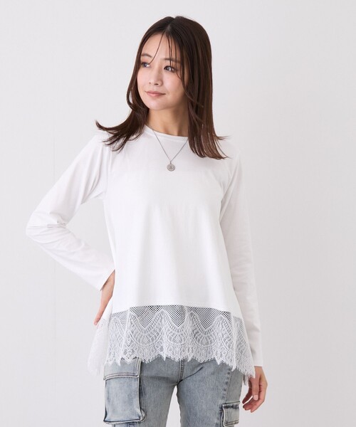 Jayro(ジャイロ)の「裾レース長袖プルオーバー(Tシャツ/カットソー・レディース・チャコールグレー/ブラック・M)」の18枚目の写真