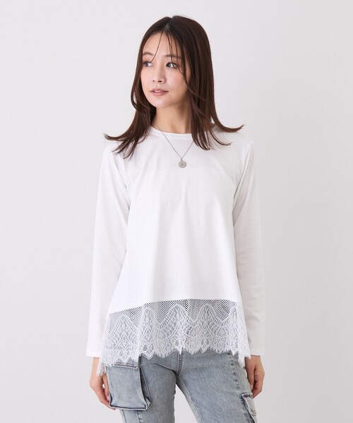 Jayro(ジャイロ)の「裾レース長袖プルオーバー(Tシャツ/カットソー・レディース・チャコールグレー/ブラック・M)」の19枚目の写真