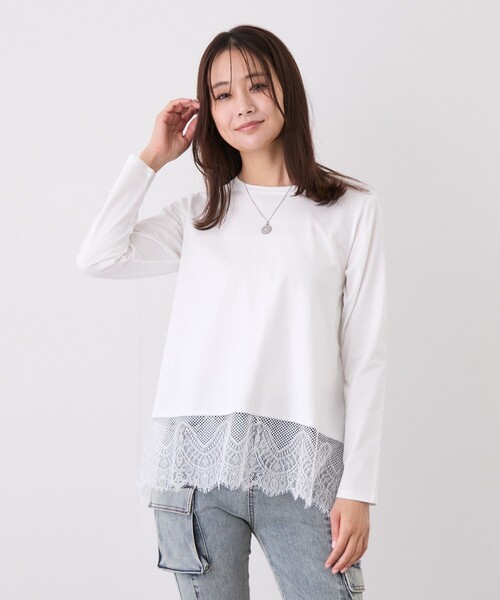 Jayro(ジャイロ)の「裾レース長袖プルオーバー(Tシャツ/カットソー・レディース・チャコールグレー/ブラック・M)」の20枚目の写真