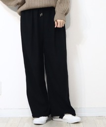 フロントタックで体型カバーはお任せ!ニットコーデュロイワイドパンツ