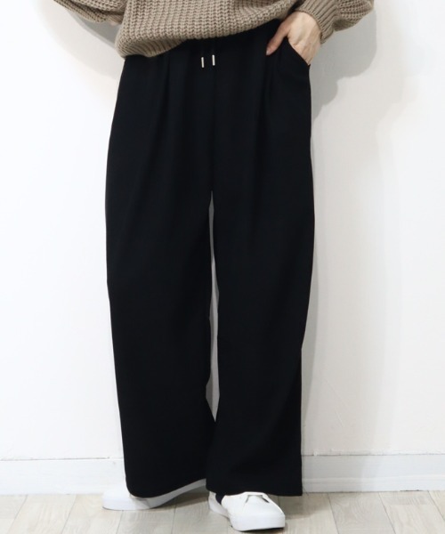 DISKEEN SURE(ディスキーンシュアー)の「フロントタックで体型カバーはお任せ!ニットコーデュロイワイドパンツ(その他パンツ・レディース・チャコール/オフホワイト/ブラウン/ブラック・FREE)」の12枚目の写真