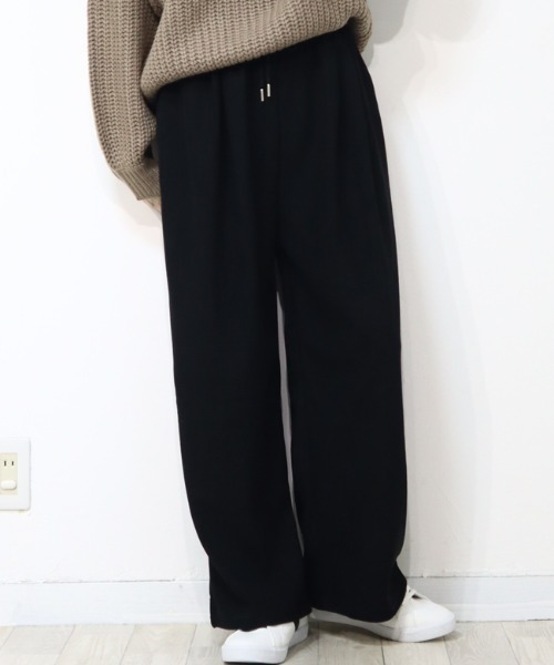 DISKEEN SURE(ディスキーンシュアー)の「フロントタックで体型カバーはお任せ!ニットコーデュロイワイドパンツ(その他パンツ・レディース・チャコール/オフホワイト/ブラウン/ブラック・FREE)」の15枚目の写真