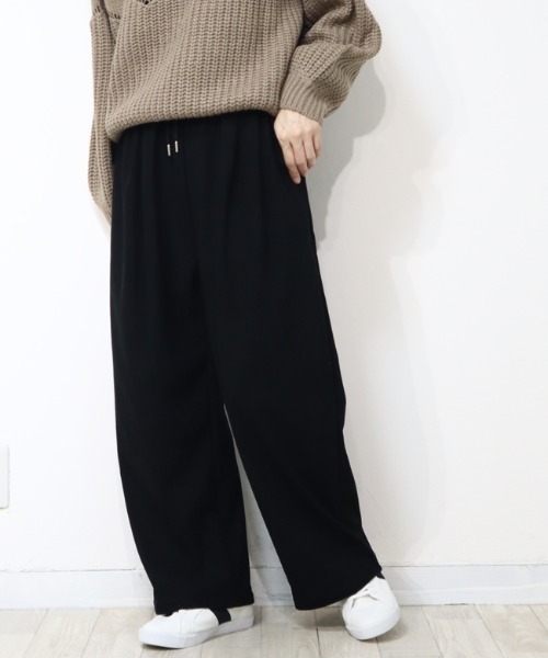 DISKEEN SURE(ディスキーンシュアー)の「フロントタックで体型カバーはお任せ!ニットコーデュロイワイドパンツ(その他パンツ・レディース・チャコール/オフホワイト/ブラウン/ブラック・FREE)」の16枚目の写真