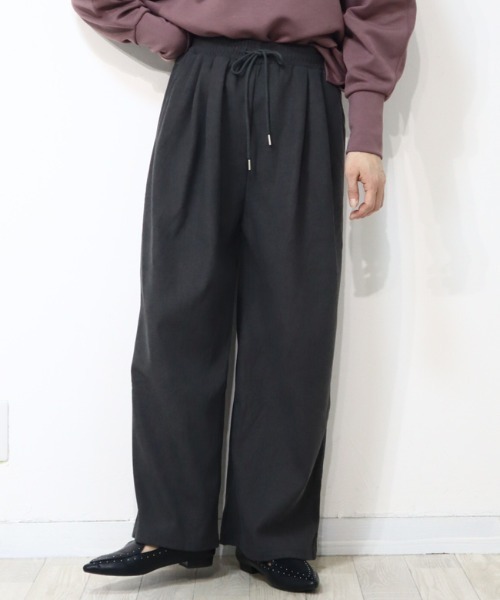 DISKEEN SURE(ディスキーンシュアー)の「フロントタックで体型カバーはお任せ!ニットコーデュロイワイドパンツ(その他パンツ・レディース・チャコール/オフホワイト/ブラウン/ブラック・FREE)」の21枚目の写真