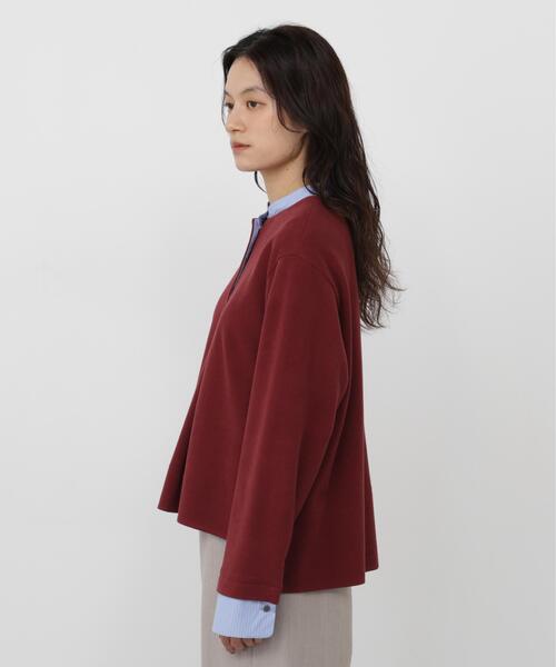 human woman(ヒューマンウーマン)の「◆ミルドジャージーシャツドッキングプルオーバー(Tシャツ/カットソー・レディース・ホワイト系その他/ブラック/ボルドー・MEDIUM)」の17枚目の写真