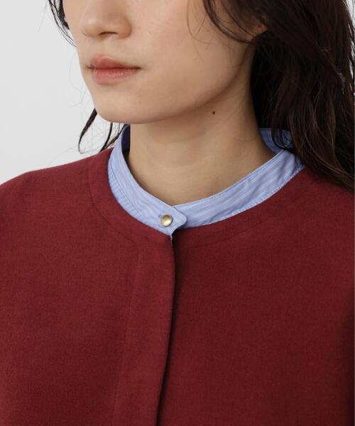 human woman(ヒューマンウーマン)の「◆ミルドジャージーシャツドッキングプルオーバー(Tシャツ/カットソー・レディース・ホワイト系その他/ブラック/ボルドー・MEDIUM)」の19枚目の写真