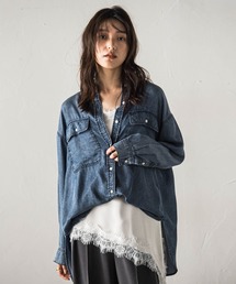 ゆれるデニム2WAYオーバーシャツ