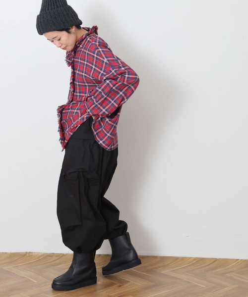 JOURNAL STANDARD LUXE(ジャーナルスタンダード ラックス)の「リップストップ カーゴパンツ(カーゴパンツ・レディース・カーキ/ブラック・FREE)」の11枚目の写真