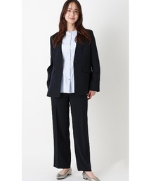 セール】【Web限定】洗えるストレッチアンクル丈パンツスーツ2点