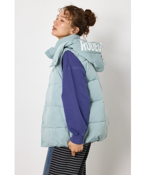 RODEO CROWNS WIDE BOWL（ロデオクラウンズワイドボウル）の「Hood Detachment ベスト（ベスト・レディース・アイボリー/サックスブルー/カーキ/ブラック・FREE）」の13枚目の写真