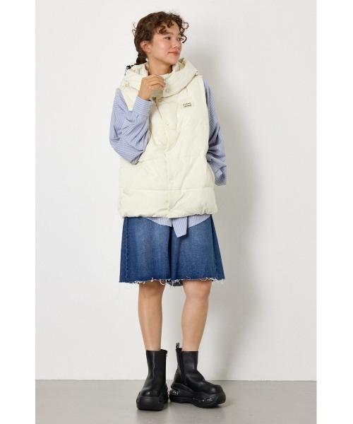 RODEO CROWNS WIDE BOWL（ロデオクラウンズワイドボウル）の「Hood Detachment ベスト（ベスト・レディース・アイボリー/サックスブルー/カーキ/ブラック・FREE）」の21枚目の写真