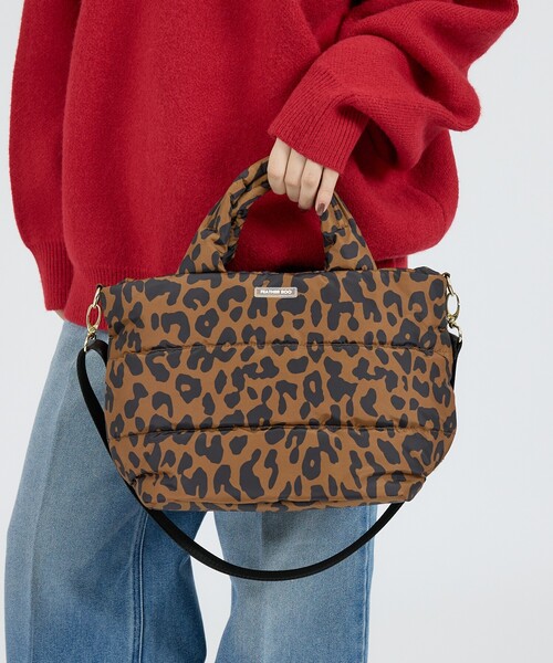 ROOTOTE(ルートート)の「【ROOTOTE / ルートート】FE.デリ.レパード-A / フェザールー デリ レパードA/2WAY DELI LEOPARD ショルダーバッグ/トートバッグ/ユニセックス(ショルダーバッグ・メンズ・ブラウン/カーキ・フリー)」の2枚目の写真