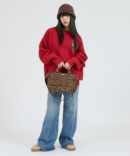 ROOTOTE(ルートート)の「【ROOTOTE / ルートート】FE.デリ.レパード-A / フェザールー デリ レパードA/2WAY DELI LEOPARD ショルダーバッグ/トートバッグ/ユニセックス(ショルダーバッグ・メンズ・ブラウン/カーキ・フリー)」の13枚目の写真