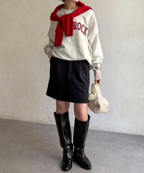 DouDou(ドゥドゥ)の「スエードミニスカート(スカート・レディース・キャメル/チャコールグレー・36/38)」の15枚目の写真