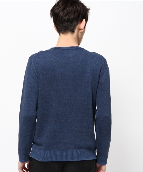 SHIPS JET BLUE(シップスジェットブルー)の「SHIPS JET BLUE(シップス ジェットブルー): フランダースリネン インディゴライク ポケットニット(ニット/セーター・メンズ・ライトブルー/ネイビー・SMALL/LARGE/MEDIUM)」の5枚目の写真