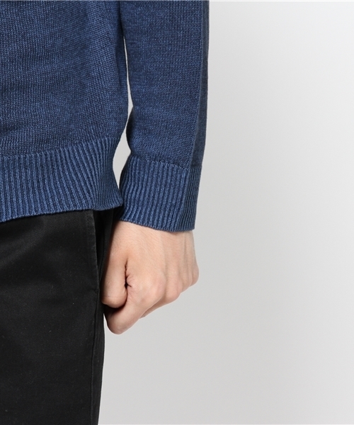 SHIPS JET BLUE(シップスジェットブルー)の「SHIPS JET BLUE(シップス ジェットブルー): フランダースリネン インディゴライク ポケットニット(ニット/セーター・メンズ・ライトブルー/ネイビー・SMALL/LARGE/MEDIUM)」の7枚目の写真
