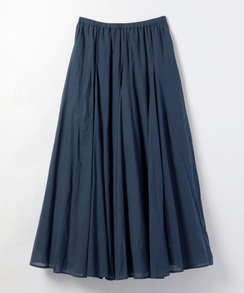 AMERICAN RAG CIE（アメリカンラグシー）の「AMERICAN RAG CIEドビーストライプマチスカート/710-NWD-N161-SK057（スカート・レディース・ネイビー/イエロー・FREE）」の2枚目の写真