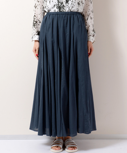 AMERICAN RAG CIE（アメリカンラグシー）の「AMERICAN RAG CIEドビーストライプマチスカート/710-NWD-N161-SK057（スカート・レディース・ネイビー/イエロー・FREE）」の13枚目の写真