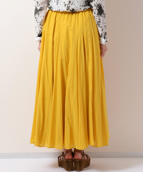 AMERICAN RAG CIE（アメリカンラグシー）の「AMERICAN RAG CIEドビーストライプマチスカート/710-NWD-N161-SK057（スカート・レディース・ネイビー/イエロー・FREE）」の8枚目の写真