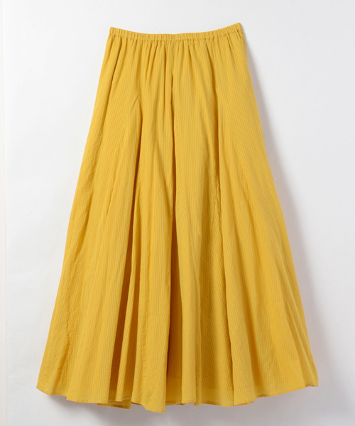 AMERICAN RAG CIE（アメリカンラグシー）の「AMERICAN RAG CIEドビーストライプマチスカート/710-NWD-N161-SK057（スカート・レディース・ネイビー/イエロー・FREE）」の4枚目の写真