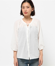LBC | コットンジョーゼットボリューム袖ブラウス     (シャツ/ブラウス)