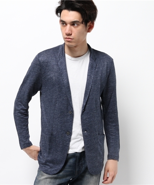 ikka（イッカ）の「フレンチリネンテーラードカーディガン                （カーディガン/ボレロ・メンズ・ネイビー/ベージュ・LARGE/MEDIUM/X-LARGE）」の9枚目の写真