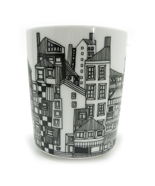 marimekko（マリメッコ）の「SIIRTOLAPUUTARHA/MUG（グラス/マグカップ/タンブラー・レディース・ブルー/ホワイト×ブラック・FREE）」の3枚目の写真