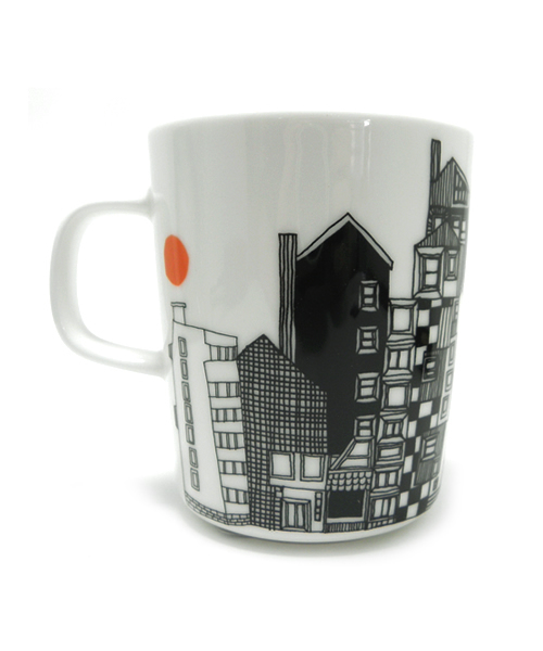 marimekko（マリメッコ）の「SIIRTOLAPUUTARHA/MUG（グラス/マグカップ/タンブラー・レディース・ブルー/ホワイト×ブラック・FREE）」の4枚目の写真