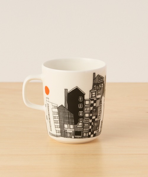 marimekko（マリメッコ）の「SIIRTOLAPUUTARHA/MUG（グラス/マグカップ/タンブラー・レディース・ブルー/ホワイト×ブラック・FREE）」の6枚目の写真