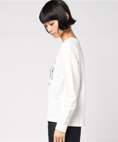 J'studio(ジェイストゥディオ)の「裏毛アニマルプリントプルオーバー(Tシャツ/カットソー・レディース・グリーン/オフホワイト/グレー・9号)」の7枚目の写真