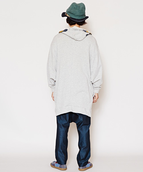 チャイハネ（チャイハネ）の「【チャイハネ】ネイティブ柄MEN'Sロングパーカー（パーカー・メンズ・ネイビー/ベージュ/グレー・FREE）」の12枚目の写真