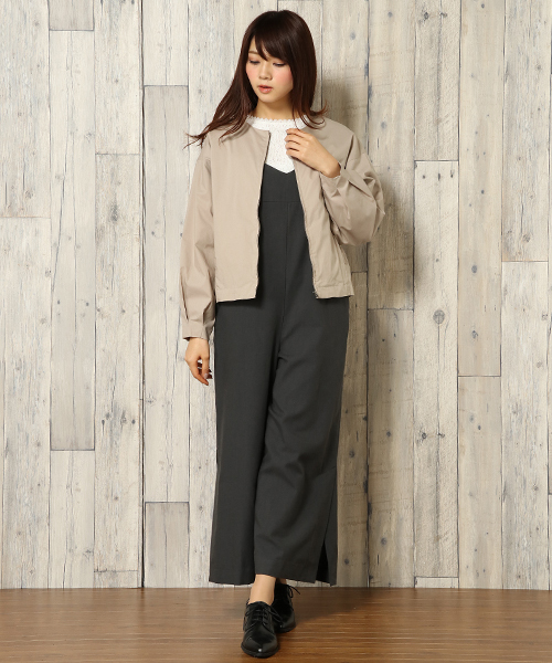 LBC（エルビーシー）の「ノーカラーコクーンスリーブブルゾン（ブルゾン・レディース・ベージュ/ネイビー・MEDIUM/LARGE）」の15枚目の写真