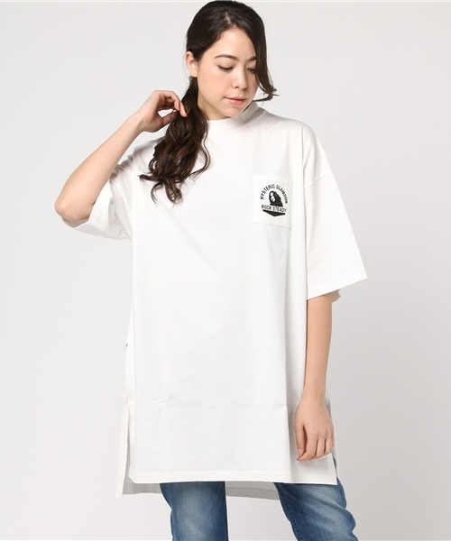 HYSTERIC GLAMOUR（ヒステリックグラマー）の「HIGH PERFORMANCE pt ポケ付OP（ワンピース・レディース・ホワイト/ピンク/ブラック・FREE）」の4枚目の写真