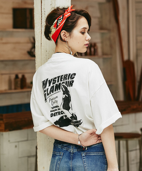 HYSTERIC GLAMOUR（ヒステリックグラマー）の「HIGH PERFORMANCE pt ポケ付OP（ワンピース・レディース・ホワイト/ピンク/ブラック・FREE）」の8枚目の写真