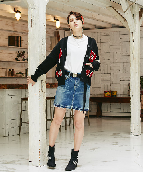 HYSTERIC GLAMOUR（ヒステリックグラマー）の「HIGH PERFORMANCE pt ポケ付OP（ワンピース・レディース・ホワイト/ピンク/ブラック・FREE）」の7枚目の写真