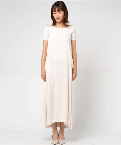 STUDIOUS(ステュディオス)の「STUDIOUS CITY レイヤードマキシワンピース(ワンピース・レディース・アイボリー・FREE)」の2枚目の写真