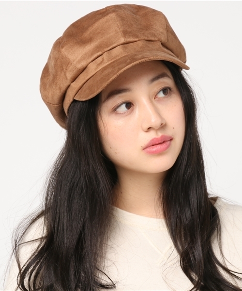 PUNYUS（プニュズ）の「フェイクスウェードキャスケット（キャスケット・レディース・キャメル/ブラック・FREE）」の3枚目の写真