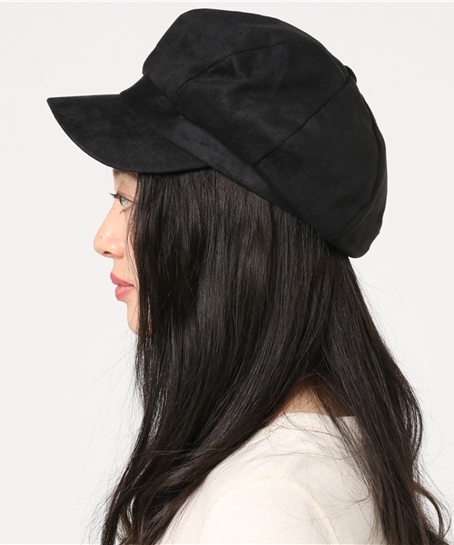 PUNYUS（プニュズ）の「フェイクスウェードキャスケット（キャスケット・レディース・キャメル/ブラック・FREE）」の5枚目の写真