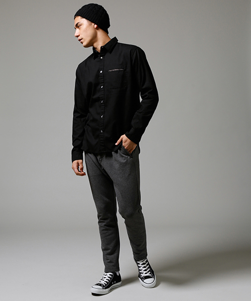 AZUL by moussy（アズールバイマウジー）の「ストレッチオックス長袖シャツ（シャツ/ブラウス・メンズ・ホワイト/ボルドー/ブラック・LARGE/MEDIUM/SMALL/X-LARGE/X-SMALL）」の4枚目の写真