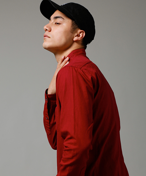 AZUL by moussy（アズールバイマウジー）の「ストレッチオックス長袖シャツ（シャツ/ブラウス・メンズ・ホワイト/ボルドー/ブラック・LARGE/MEDIUM/SMALL/X-LARGE/X-SMALL）」の11枚目の写真