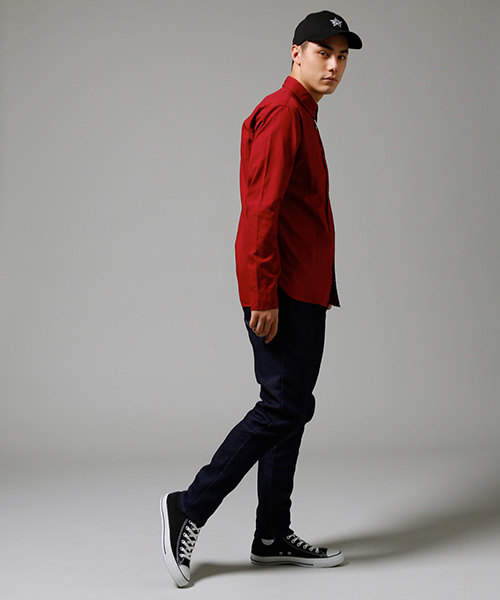 AZUL by moussy（アズールバイマウジー）の「ストレッチオックス長袖シャツ（シャツ/ブラウス・メンズ・ホワイト/ボルドー/ブラック・LARGE/MEDIUM/SMALL/X-LARGE/X-SMALL）」の12枚目の写真